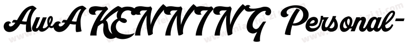 AwAKENNING Personal字体转换